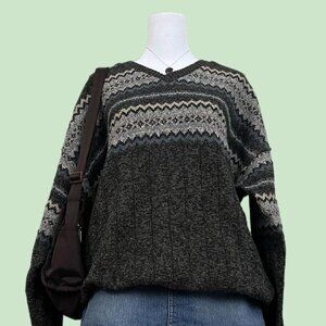 American Vintage Gray V-Neck Sweater